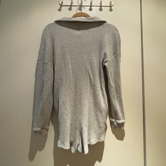 Fashion Nova Chilled Out Oversized Romper in Grey - Picture 6 of 15